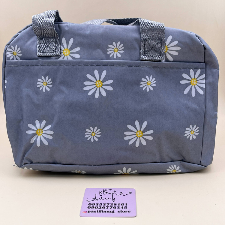 کیف ظرف غذا و خوراکی بزرگ گل گلی